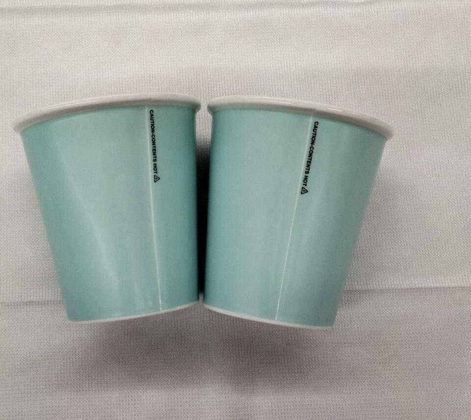 Tiffany & Co. Tumblers (Set of 2) Blue with Box , Bone China - Image 3 of 5
